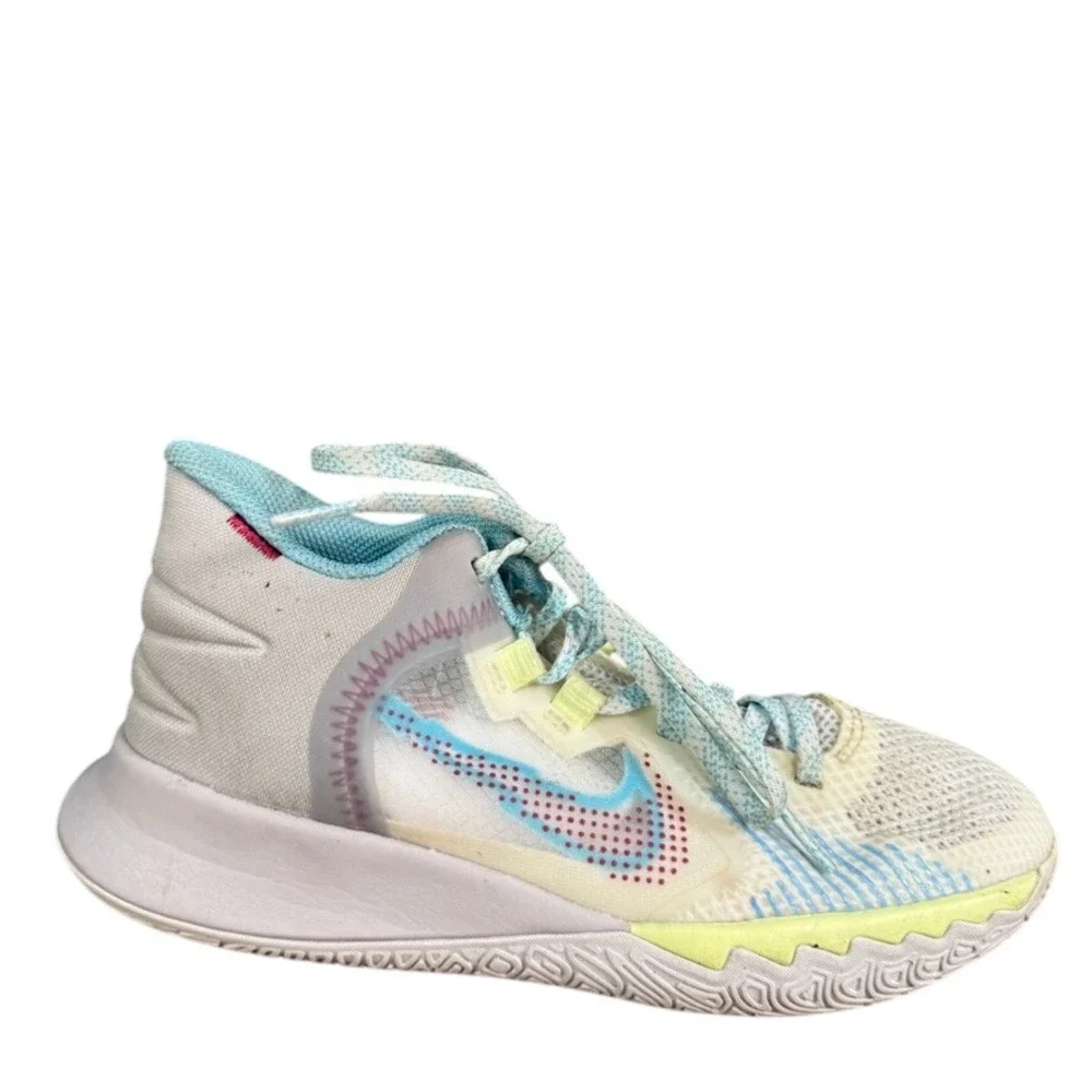 Nike Kyrie Flytrap 4 Basketball Shoes White Blue Citron Women 5